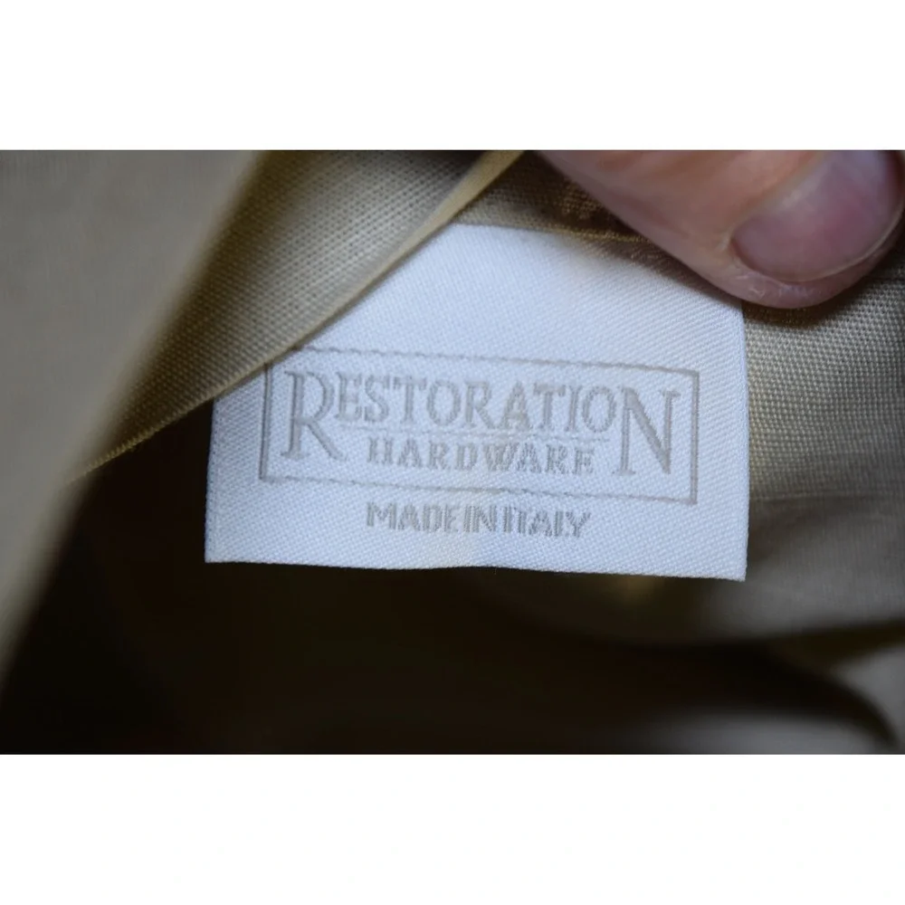 Y2K Restoration Hardware SIENA Standard Pillow Linen Sham FLAX Brown Tan NOS NEW